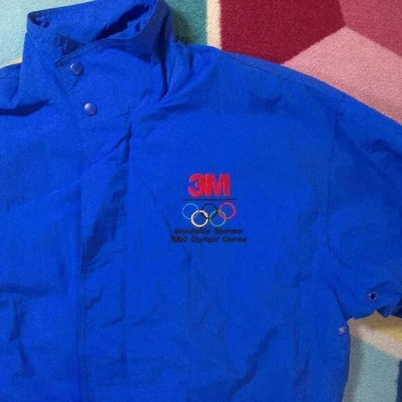 Vintage 3M Worldwide Sponsor 1992 Olympic Games Windbreaker Size Medium - Picture 1 of 3